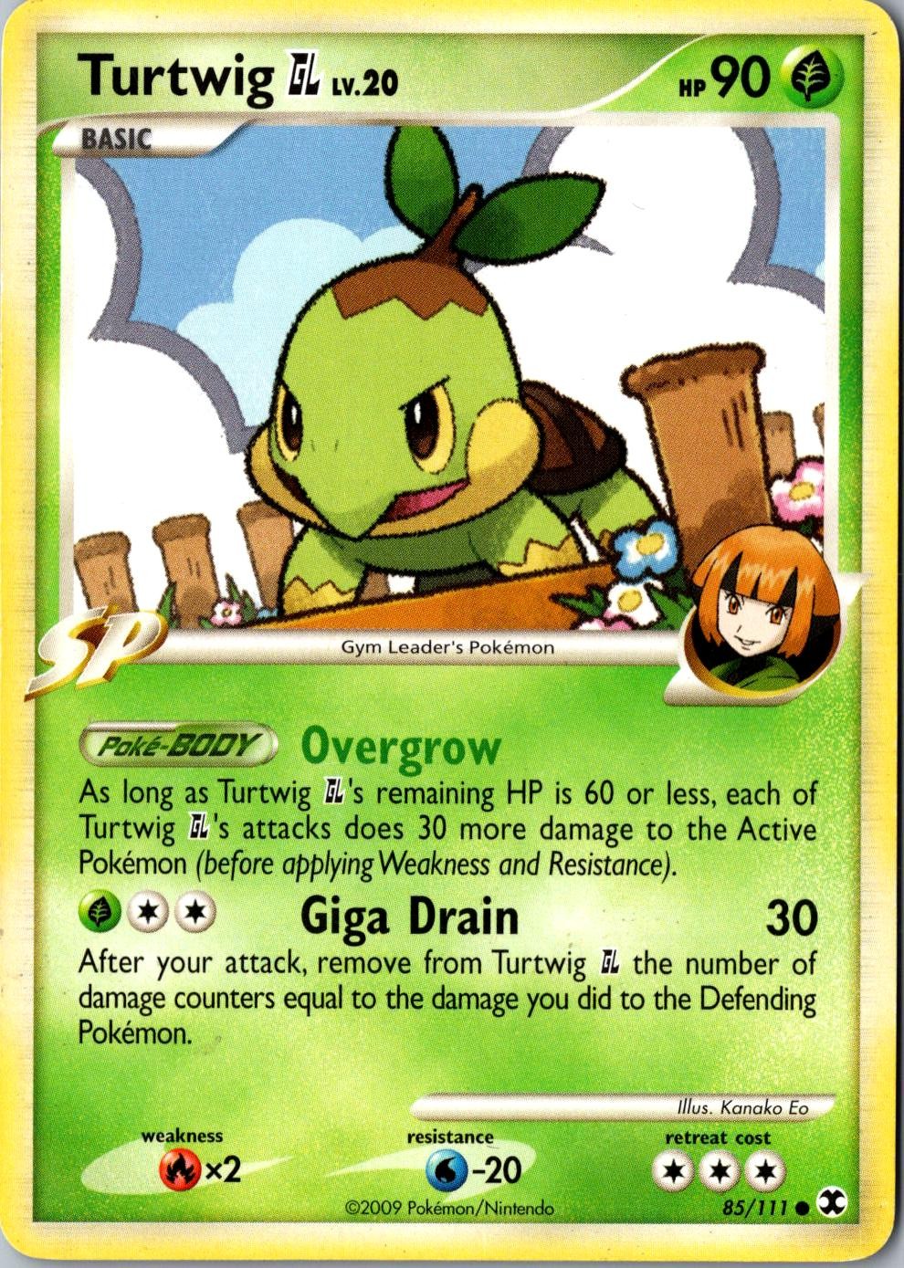 Turtwig GL 85/111 Common Rising Rivals LP Pokemon Card