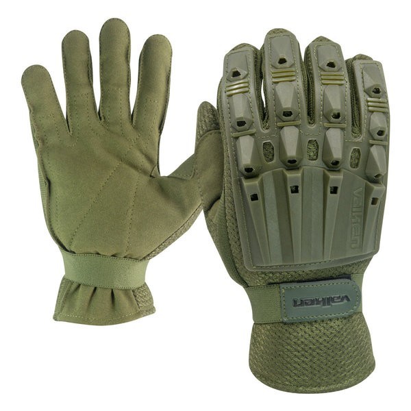 Valken Alpha Tactical Paintball Airsoft Protective Full Finger Glove Olive XL
