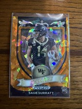 2021 Prizm Draft Picks # 177 SAGE SURRATT Orange Ice Prizm Wake Forest