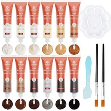 Wood Furniture Repair Kit, 12 Colors Wood Fillers Repair Scratch Stains  Har...