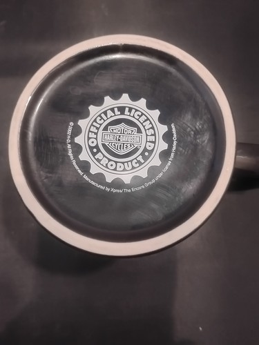 Harley Davidson Motorcycle Coffee Mug Cup Shield Logo, Black&Orange - Picture 4 of 5