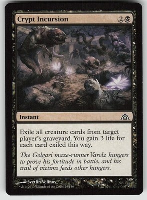 Crypt Incursion 23 Common Dragon's Maze Magic: The Gathering Near Mint
