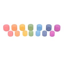 Rainbow Wooden Cubes - Set of 14 - Multi-Colo...