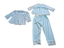 Vintage Sears Roebuck Co Women's Blue Pajama Set Size 38 1950's- 60's
