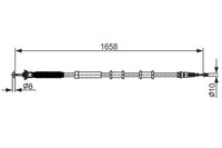 Hinten Rechts Bosch 1 987 482 581 Seilzug, Feststellbremse FüR Abarth,Alfa Romeo