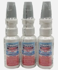 Mucinex Sinus Max Decongestant Clear Cool Nasal Spray 0.75, 07/2027, LOT OF 3