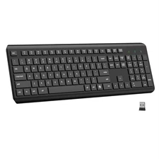 MK258 Wireless Keyboard & Mouse Combo, 2.4G Silent Cordless Keyboard Mouse Combo