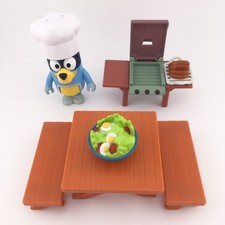 Bluey Family Backyard BBQ Furniture Dad Bandit Toy Figure