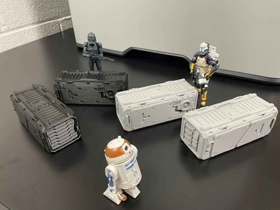 Set of 2 Imperial heavy duty cargo containers star wars 3.75 figures