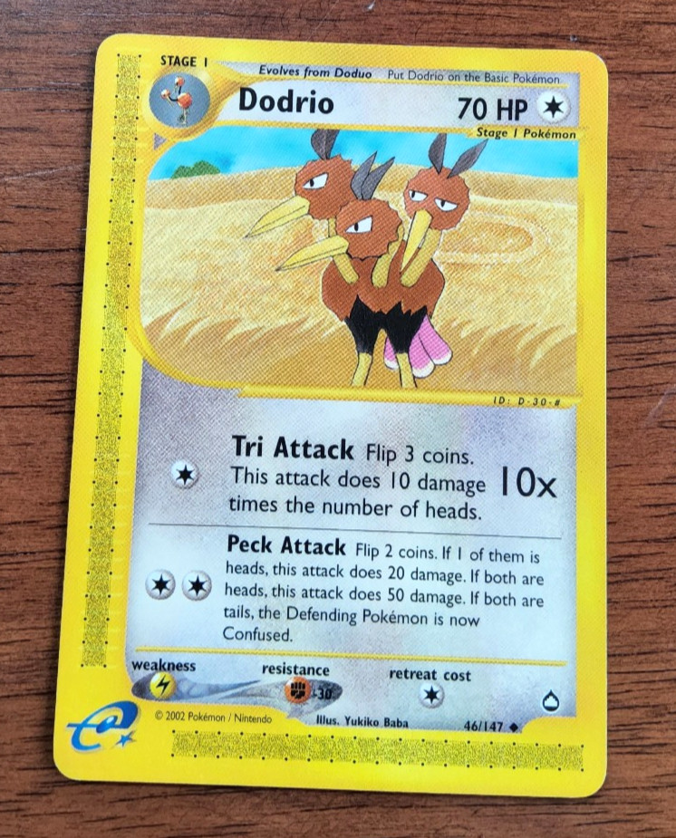 Pokemon TCG Dodrio Aquapolis e series uncommon 46/147 2002 LP