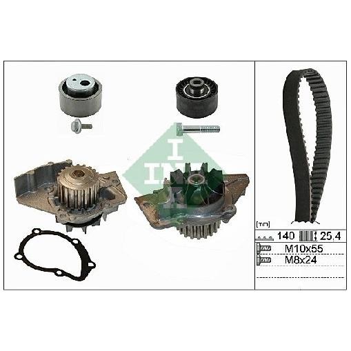 Wasserpumpe + Zahnriemensatz FüR Peugeot 206 2A 1.9 98 Bis 01 Schaeffler WJY WJZ-image