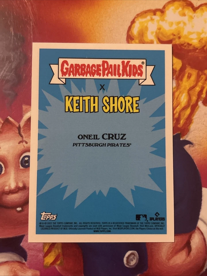 2022 MLB x Garbage Pail Kids: Series 1 Keith Shore Oneil Cruz Clockin Rookie RC - Image 2 of 2