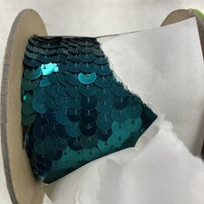 8MM SINGLE STRAND PEACOCK SEQUINS 36 Yard Roll NEW