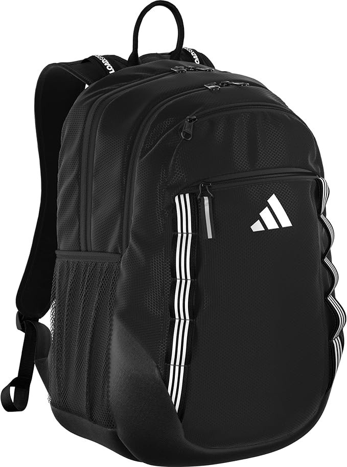 Adidas Excelerator Backpack Black/White 3 Stripe Webbing #5160513