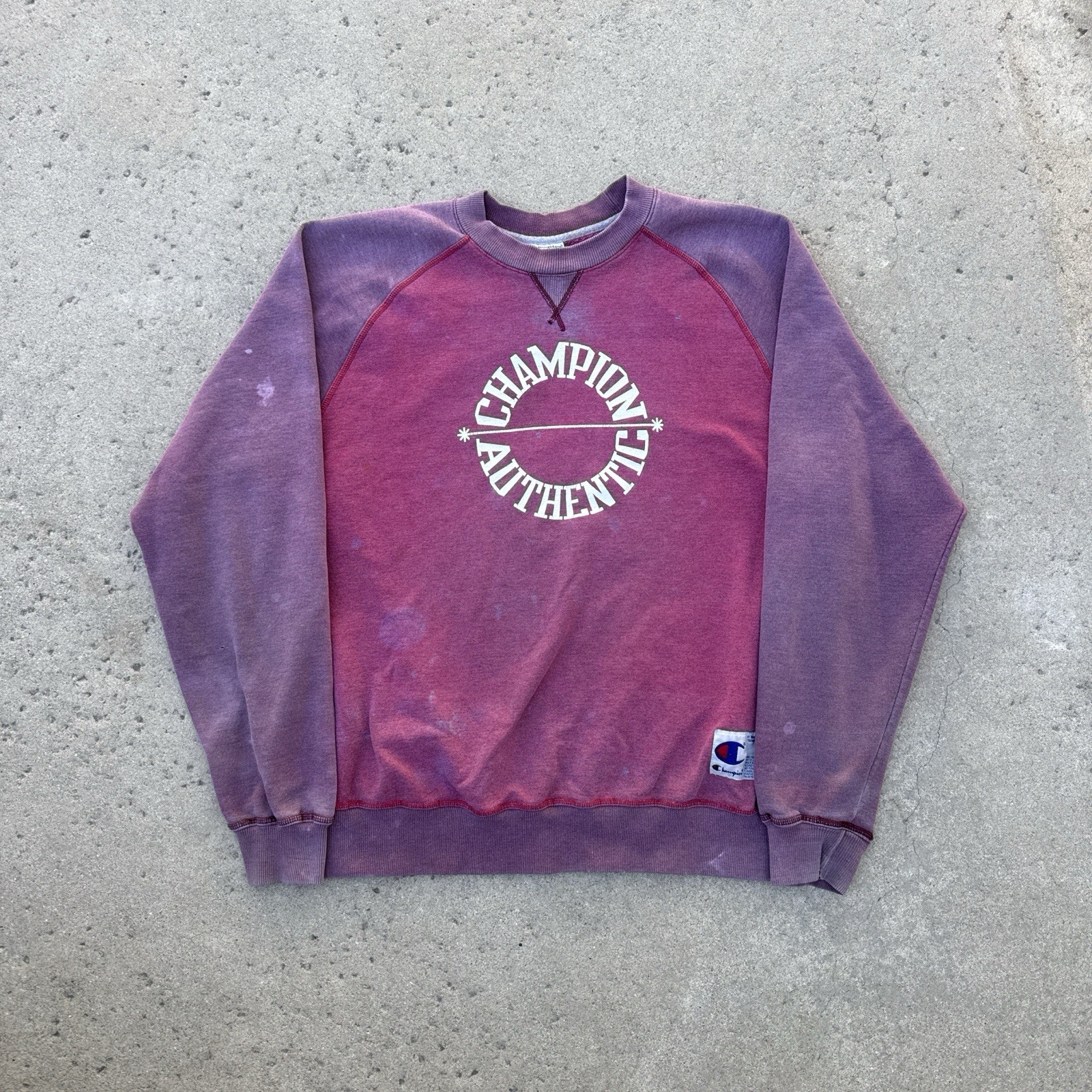 Distressed Champion Authentic Multi Red Pullover … - image 2