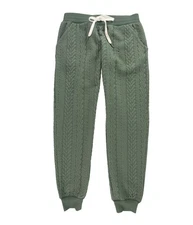 P.J. Salvage Womens Solid Pajama Jogger Pants, Green, Small
