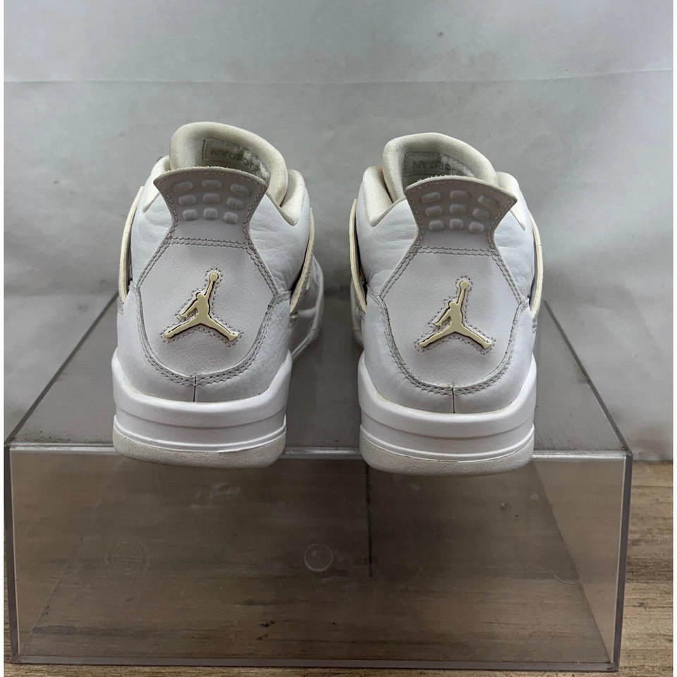 Nike Air Jordan 4 Retro Pure Money Juvenil Tenis Blanco (408452-100) Talla 6.5Y Foto 4 de 4