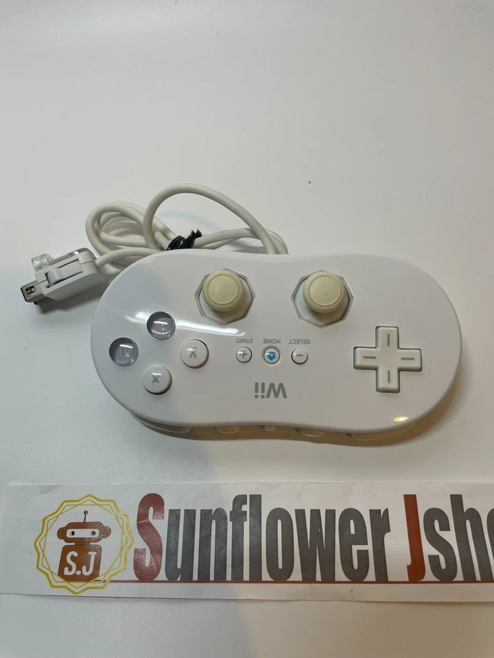 White Classic Controller Nintendo Wii RVL-005 OEM Genuine Official Pro Gamepad - Image 2 of 4