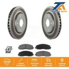 [Front] Coated Disc Brake Rotors And Ceramic Pads Kit For Dodge Grand Caravan