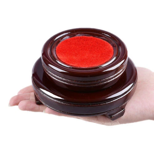 Red Whirl Wood Stand Holder Display Organizer for 60-200mm Ball Crystals Sphere - Picture 17 of 18