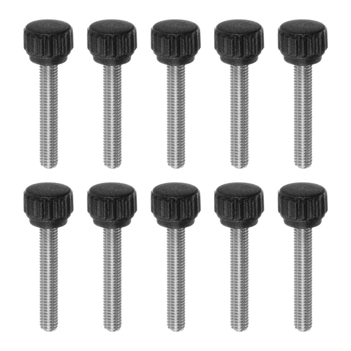 Uxcell Knurled Thumb Nuts - M8 Round Knobs With 304 Stainless