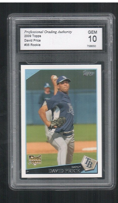 DAVID PRICE 2009 TOPPS ROOKIE CARD #35 PGA 10 GEM MINT RAYS DODGERS  