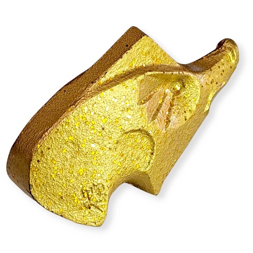 Japanese Paperweight Bunchin Iron Sotaro Saegusa Gold Pig Artisans Ornament P3 - Picture 6 of 9