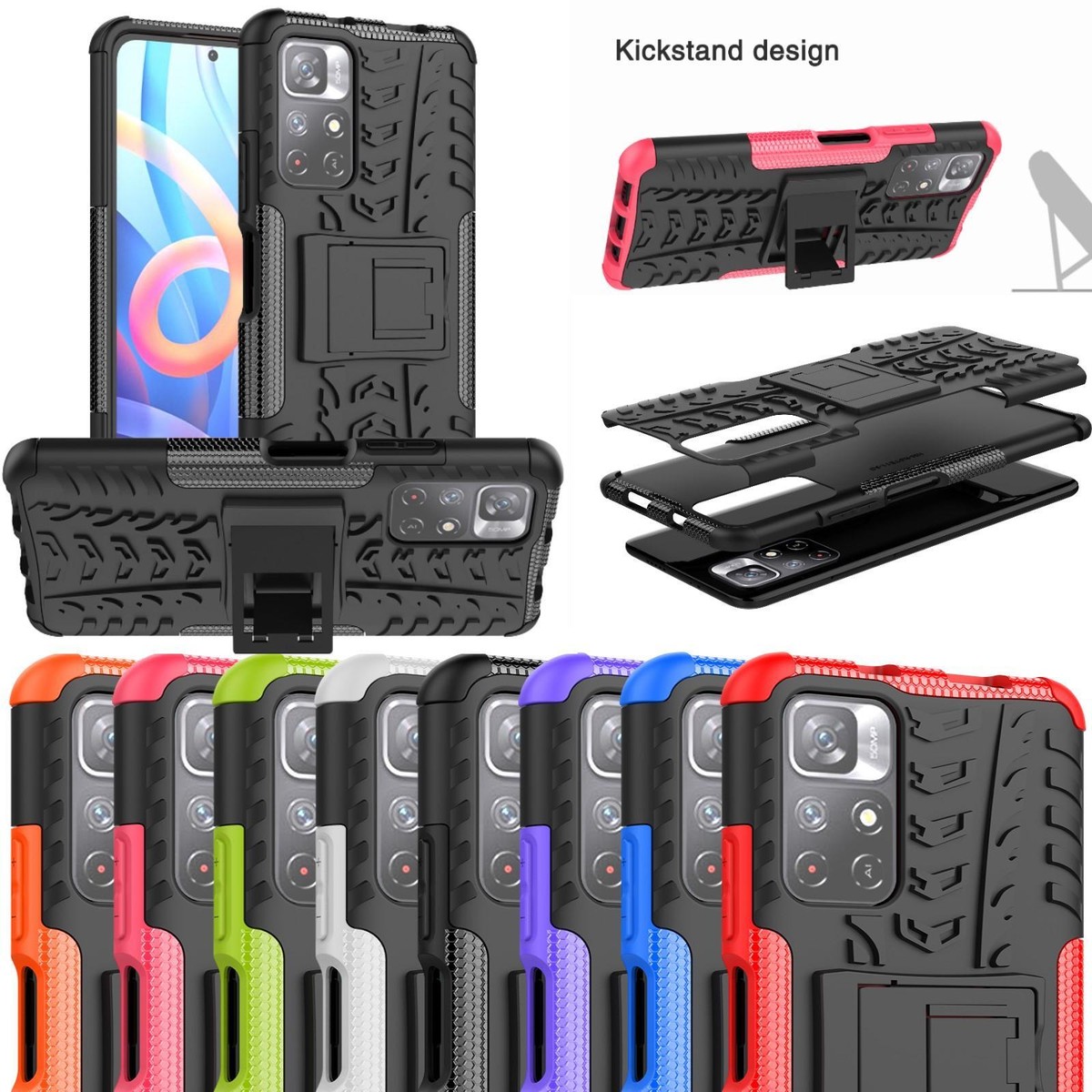 Cover Xiaomi Redmi Note 14 Pro 5G – Custodia Antiurto 2 In 1 (PC+TPU) Con Supporto Regolabile E Protezione Fotocamera - 4