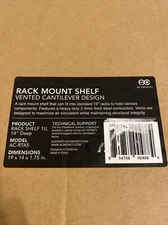 AC Infinity AC-RTA5 14" Vented Cantilever 1U Rack Shelf - Black