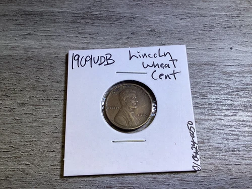 1909 VDB Lincoln Wheat Penny in Very Fine Condition US Small Cent Coin 01042450i
