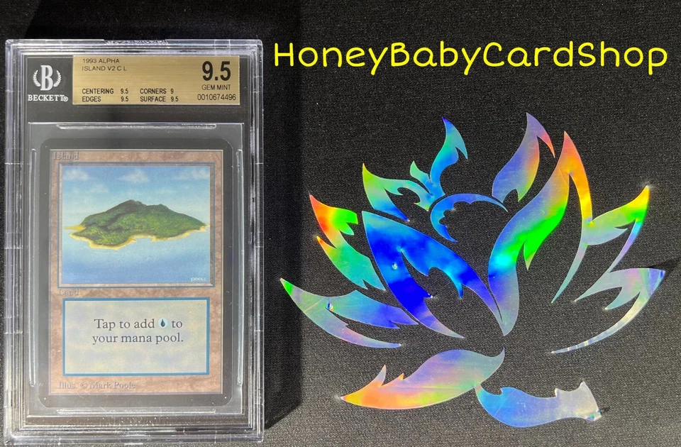 MTG Limited Edition Alpha 1993 Island (B) BGS 9.5 GEM MINT Old School 93/94 - Image 4 of 4