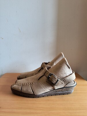 ecco Sandals Women's EUR 40 US 8.5 Beige Open-Toe Mary Jane Shoes