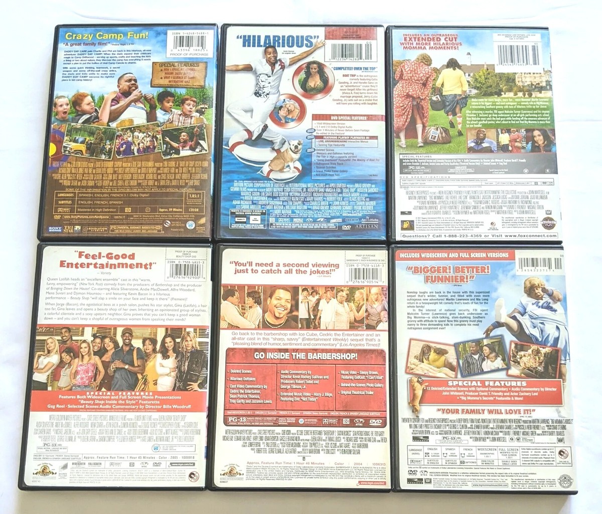 Beauty Shop, Barbershop 2, Daddy Day Camp, Boat Trip, Big Momma's