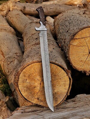 23.5 INCHES CUSTOM HAND FORGED DAMASCUS STEEL SWORD - TOTALLY FUNCTIONAL
