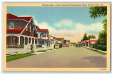 c1950s Cottage Line, Looking Towards Chesapeak St. Ocean View VA Postcard