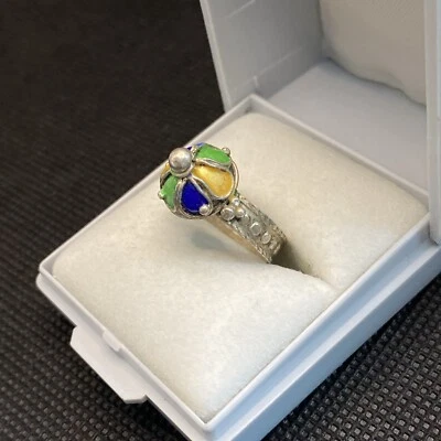 Ancienne Bague En Argent Massif Jonc Alliance Anneaux Créateur Ethnique Berbère - Photo 1/4