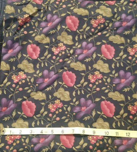 BTHY 1/2 yd Sewing Quilting Fabric Moda Happy Hollow Sandy Gervais Large Flowers - 第 1/2 張圖片