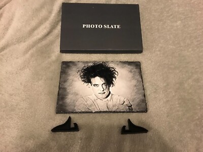 RARE ROBRare RERT SMITH THE CURE PHOTO IN WELSH SLATE,LARGE,11.5 ins by 7.5 ins,