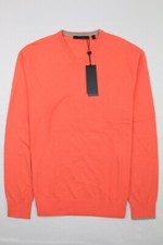 Greyson Golf Sweater Cheyenne V-Neck M Coral Orange Nylon Wool NWT MSRP 198