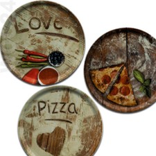 Pizzateller 33 cm Porzellan Pizza Kuchen Teller Servier Platte Herz Love Chili