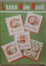 LEARN HOW BOOK vintage 1952 Coats Clark needlearts crochet knit tat embroidery