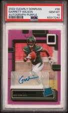 GARRETT WILSON 2022 CLEARLY DONRUSS RATED ROOKIE PURPLE AUTO RC /175 PSA 10 GEM