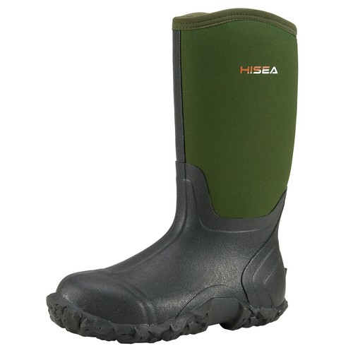 HISEA Men Mid-Calf Rain Boots Waterproof Insulated Snow Hunting Garden Mud Boots - Picture 53 of 63