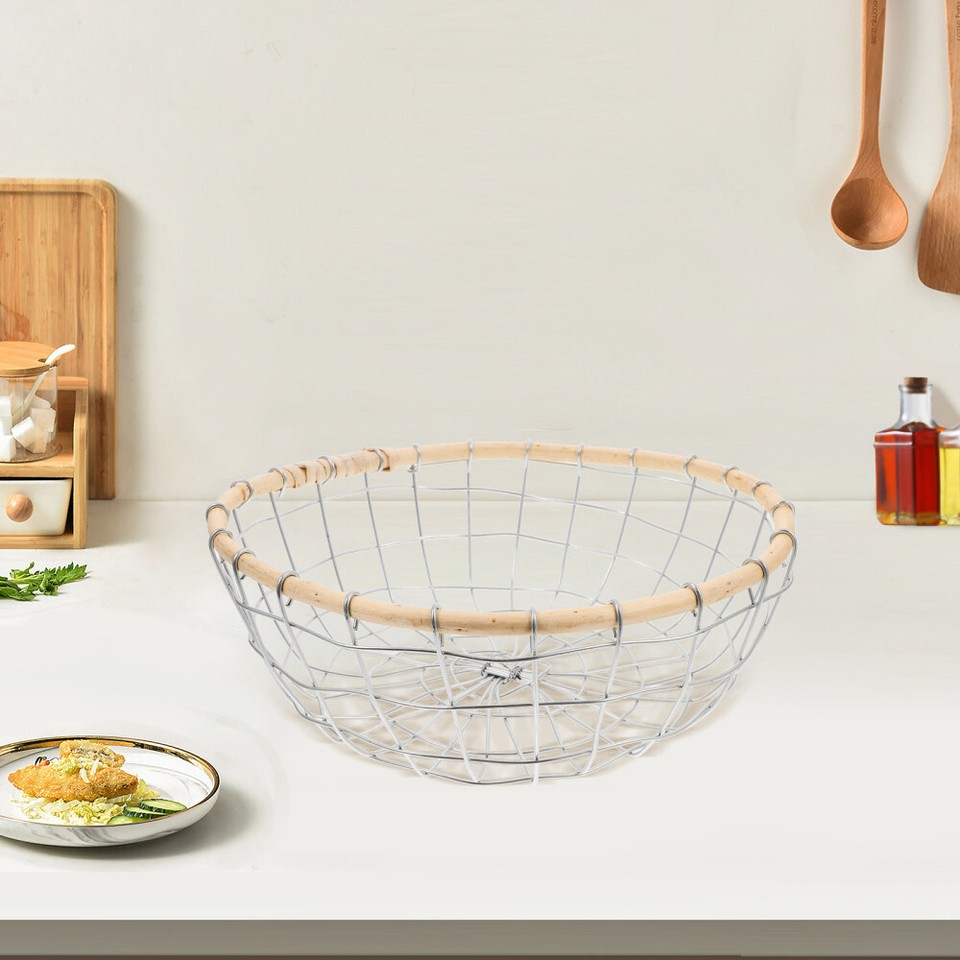 Metal Wire Fruit Basket Iron Fruit Bowl Fruit Holder Stand Storage