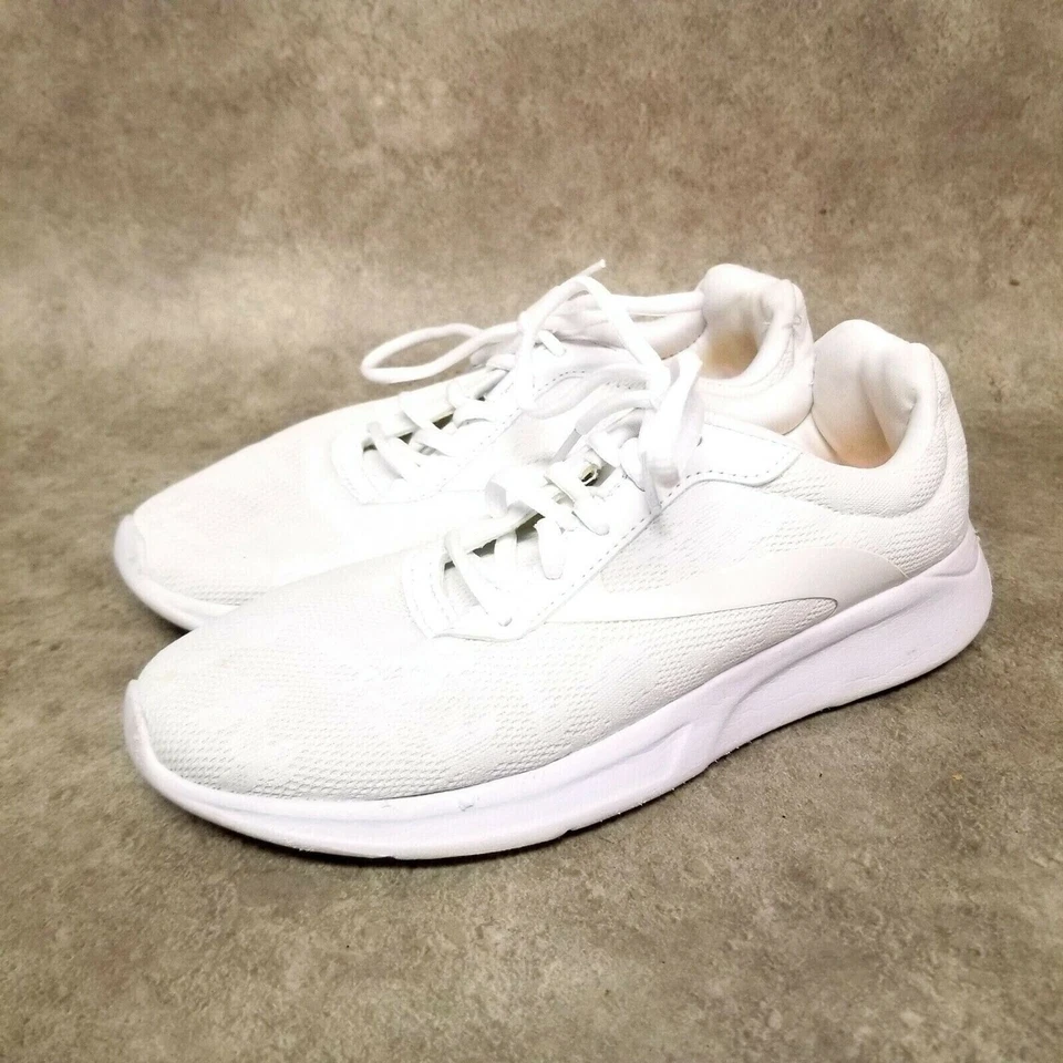 Zapatillas deportivas Athletic Works para mujer talla 7,5 blancas con cordones Foto 3 de 4