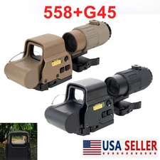 2025 HHS Holographic Green Red Dot Reflex 558 G45 5X Magnifier QD G45.STS Sight