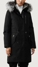 Mackage Rena Xr Twill Women's Parka Full Real Dye Rabbit Fur Lining $1,990 Bnwt!