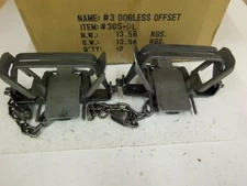 2 Bridger # 3 Dogless Offset 2 Coil Spring Foothold Traps Coyote Fox Trapping 