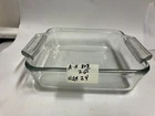 Anchor Hocking Co. 8x8 2qt square clear glass ua 24 Vintage Find