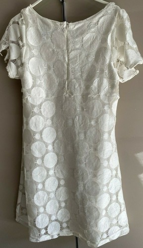 White beautiful dress short 12 UK lined can be tunic - Picture 3 of 6